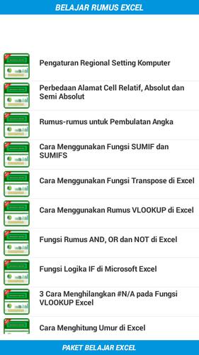 Tutorial Belajar Rumus Excel Terbaru For Android Apk Download
