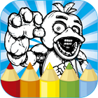 Five Nights At Juego de Colorear Quiz Gratis アイコン