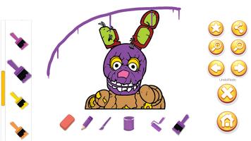 Five Nights At Juego de Colorear Quiz Gratis الملصق