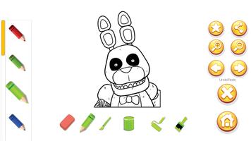 Five Nights At Juego de Colorear Quiz Gratis スクリーンショット 2