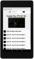 Guide For FNAF SL capture d'écran 1