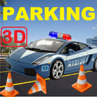 Simulateur 3D de stationnement de voiture de polic icône