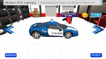 Simulateur 3D de stationnement de voiture de polic Affiche