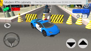 Simulateur 3D de stationnement de voiture de polic capture d'écran 3