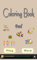 Coloring Book for Kids (food) Affiche