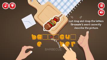 First Word Food and Drink Vocabulary Spelling screenshot 2
