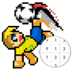 Football Logo Pixel - Color By Number
