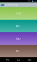 Sports Standings Affiche