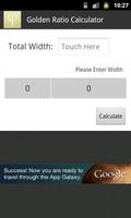 Golden Ratio Calculator capture d'écran 1
