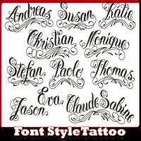 Font Style Tattoo Affiche