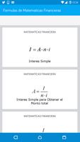 Formulas de Matemáticas Financieras Poster