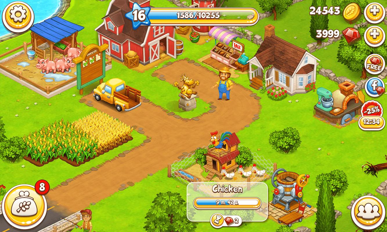 Farm Town Happy farming Day & food farm game City APK Download