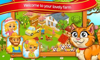 Farm Town: lovely pet on farm पोस्टर