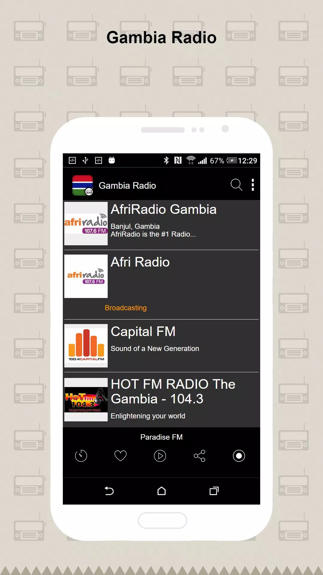 mischen Cater Gewöhnen gambia radio app Kleider Logo Kreide