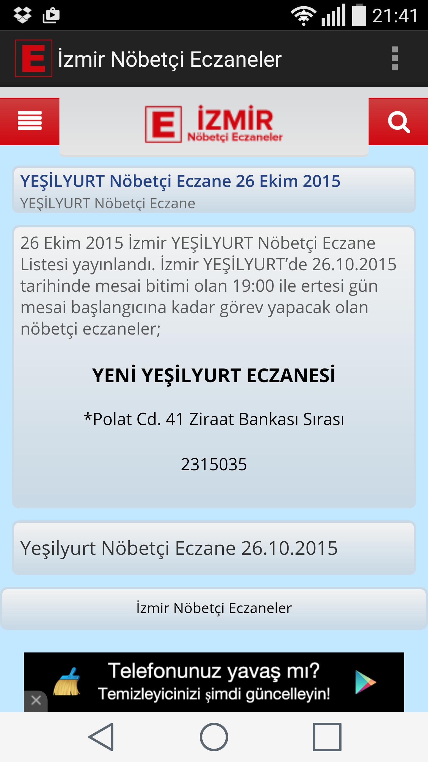 izmir nobetci eczaneler for android apk download