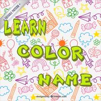 English For Kids |Version Color Learn Affiche