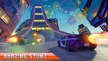 Car Stunts Racing: Impossible Route Rooftop Rider Affiche