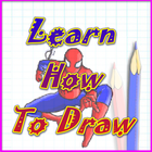 Spider drawing step by step icône