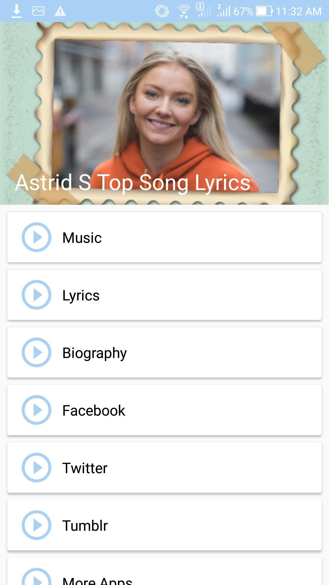 Astrid S Top Songs Lyrics For Android Apk Download