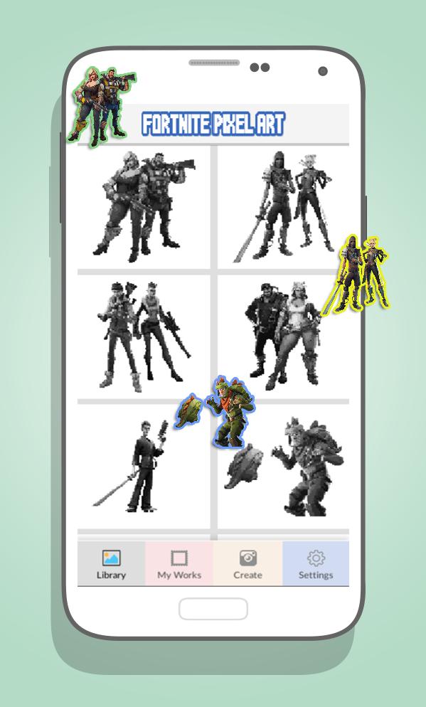 Fortnite Color By Number - Fortnite Skin Pixel Art for Android - APK  Download