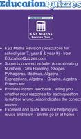 KS3 Math Review Quiz From EQ poster