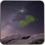 Flashing meteor stars screen