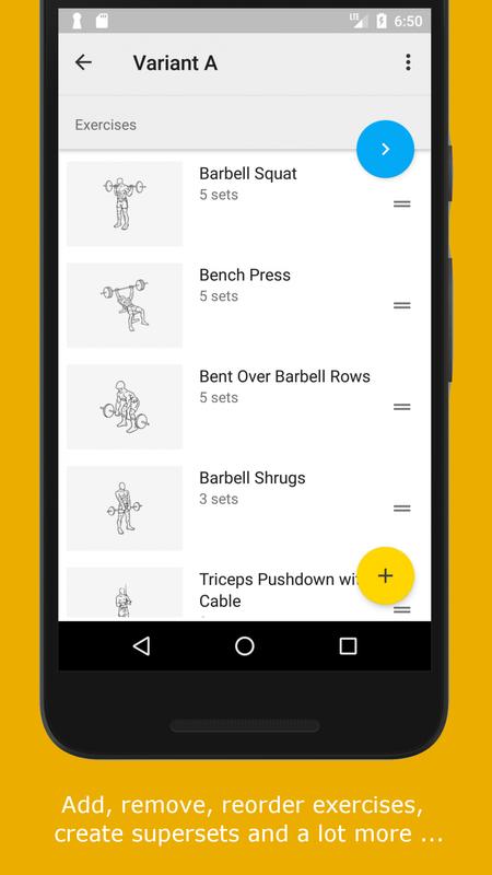 forza gym workout tracker