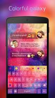 Keyboard -Boto:Colorful Galaxy الملصق
