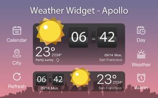 Weather & Clock Widget-Apollo capture d'écran 3