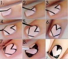 Nail Art Step by Step الملصق