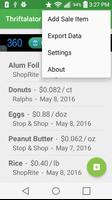 Thriftalator - Shopping List screenshot 1