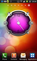 Colorful Glass Clock Widget capture d'écran 1