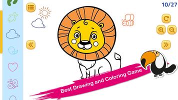 Drawing & Coloring Animal Book स्क्रीनशॉट 1
