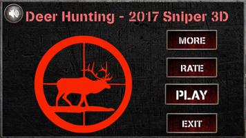 Deer Hunting 2017 : Sniper hunt game ポスター