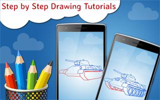برنامه‌نما How to Draw Tanks Step by Step عکس از صفحه