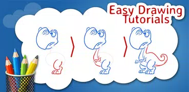 How to Draw Cartoon Dinosaurs Step by Step