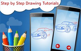 How to Draw Cartoon Cars  Step by Step Drawing App Plakat