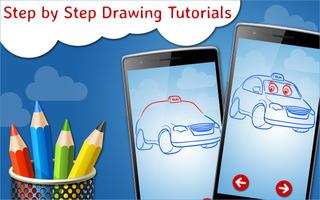 How to Draw Cartoon Cars  Step by Step Drawing App Screenshot 2