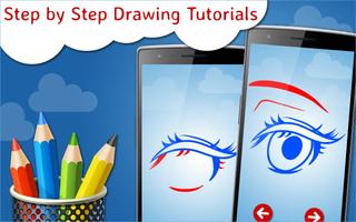 How to Draw Eyes Step by Step Drawing App poster