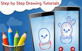How to Draw Kawaii Step by Step Drawing App poster