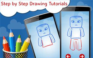 How to Draw Minecraft step by  ภาพหน้าจอ 2