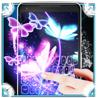 Neon Butterfly 3D icon