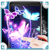 Neon Butterfly 3D icon