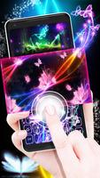 Neon Butterfly 3D poster