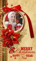 christmas photo frame постер