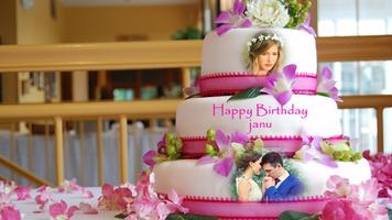 Name On Birthday Cake Multi Photo Frames Affiche