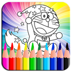 Coloring Book Dorae Cat icône