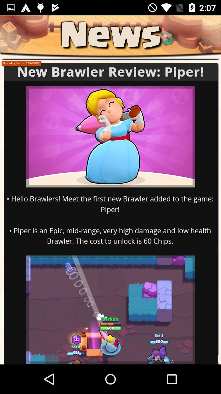 Guide For Brawl Stars House Of Brawlers For Android Apk Download - brawl stars piper age