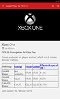برنامه‌نما Prices of FIFA 16 Coins عکس از صفحه