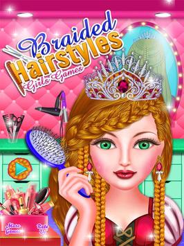 Braided Hairstyles Girls Games poster
